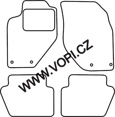 Přesné gumové koberce béžové / šedé Volvo 850  1991 ->